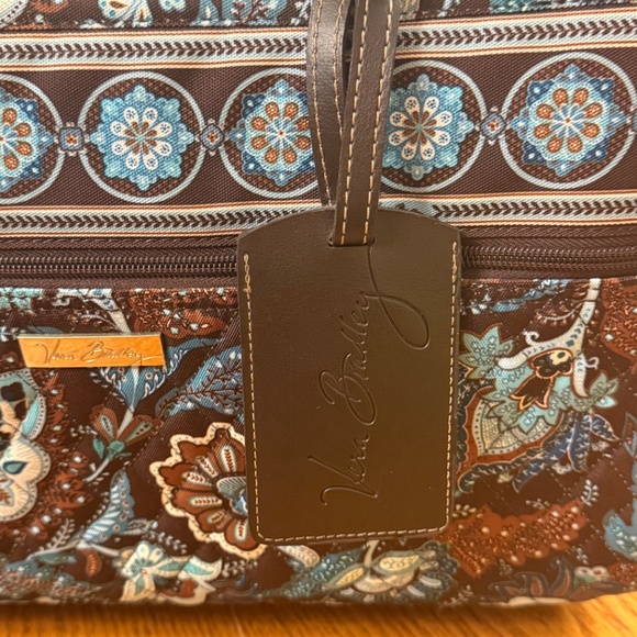 Vera Bradley Retired Java Blue Rolling Luggage Suitcase - Picture 5 of 11